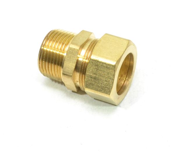7/8 Tube OD Compression to 3/4 Npt Male Pipe Adapter Straight Fitting for  Copper Tubing Water Oil Air