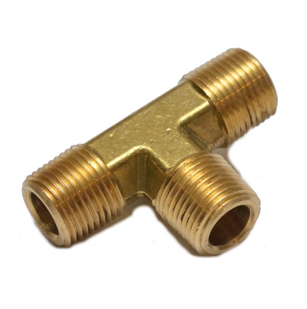 3/8 Npt Male Tee T 3 Way Equal Pipe Brass Fitting Fuel Vacuum Air Water Oil  Gas