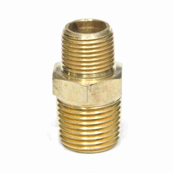 Oil 1" Male NPT Hex Pipe Nipple Brass Fitting Fuel Gas FasParts Water 