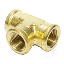 1/8 BSP Female Tee British Pipe Brass Fitting Fuel Air Water Oil Gas FasParts 