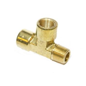 FasParts 107-C 3/8 Npt Male Female Street Tee T Forged Brass Pipe Fitting Fuel Air Oil Gauge
