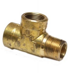 FasParts 3/4 Npt Male Female Street Tee T Forged Brass Pipe Fitting Fuel Air Oil Gauge