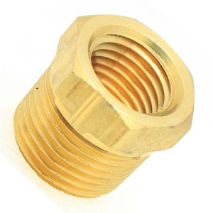 1/2 Male x 14 TPI to 1/4 x 18 TPI Female Npt Brass Pipe Reducer Bushing Fitting Water Fuel Gas Oil 110-DB Fasparts