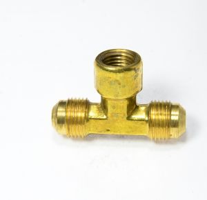 Branch Tee 3/8 Od Male Gas Flare to 1/4 Female Npt Pipe Brass Sae Tube Fitting 36-6B