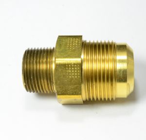 1in Od Male Sae 45 Flare to 3/4 Npt Male Straight Adapter Fitting for Natural Gas Propane HVAC