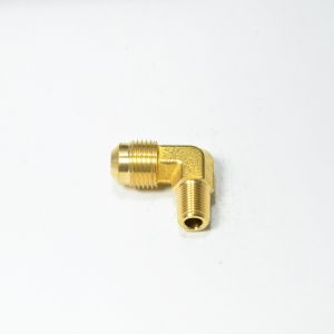 sky-w SAE 45 Degree Flared Fittings 90 Degree Male Elbow Pack of 5, 1/2 Flare Tube x 3/8 Male Thread 