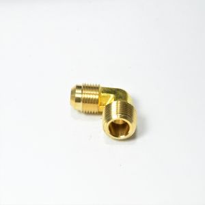 3/8 Od Male Sae 45 Flare to 3/8 Npt Male Elbow L Adapter Fitting for Natural Gas Propane HVAC