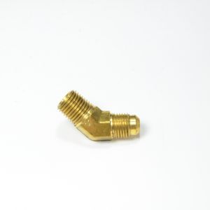 5/16 Od Male Sae 45 Flare to 1/4 Npt Male 45 Degree Elbow Adapter Fitting for Natural Gas Propane HVAC