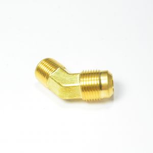 1/2 Od Male Sae 45 Flare to 3/8 Npt Male 45 Degree Elbow Adapter Fitting for Natural Gas Propane HVAC