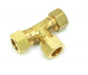 3/4 Tube Od 3 Way Tee Union Compression Fitting for Copper Tubing Water Air Oil