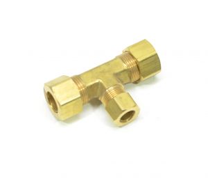 1/2 to 3/8 Tube Od Reducer Tee Union Compression Fitting for Copper Tubing Water Air Oil
