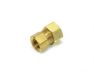 5/8 Tube OD Compression to 3/8 Npt Female Pipe Adapter Straight Fitting for Copper Tubing Water Oil Air