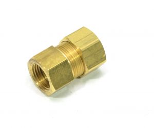 3/4 Tube OD Compression to 1/2 Npt Female Pipe Adapter Straight Fitting for Copper Tubing Water Oil Air