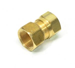 3/4 Tube OD Compression to 3/4 Npt Female Pipe Adapter Straight Fitting for Copper Tubing Water Oil Air