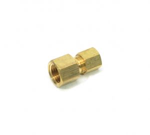 1/4 Tube OD Compression to 1/4 Npt Female Pipe Adapter Straight Fitting for Copper Tubing Water Oil Air