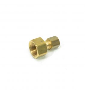 1/4 Tube OD Compression to 3/8 Npt Female Pipe Adapter Straight Fitting for Copper Tubing Water Oil Air