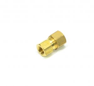 3/8 Tube OD Compression to 1/8 Npt Female Pipe Adapter Straight Fitting for Copper Tubing Water Oil Air