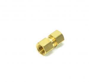 3/8 Tube OD Compression to 1/4 Npt Female Pipe Adapter Straight Fitting for Copper Tubing Water Oil Air