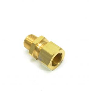 5/8 Tube OD Compression to 3/8 Npt Male Pipe Adapter Straight Fitting for Copper Tubing Water Oil Air