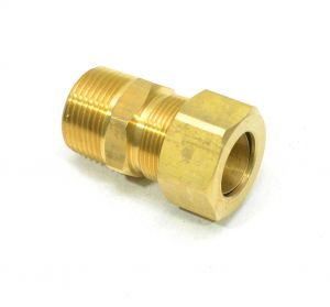 3/4 Tube OD Compression to 3/4 Npt Male Pipe Adapter Straight Fitting for Copper Tubing Water Oil Air