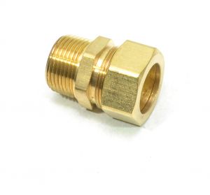 7/8 Tube OD Compression to 3/4 Npt Male Pipe Adapter Straight Fitting for Copper Tubing Water Oil Air