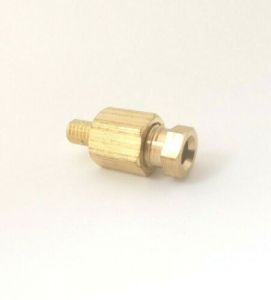 4mm Tube OD Compression to M5 Pipe Adapter Straight Fitting for Copper Tubing Water Oil Air