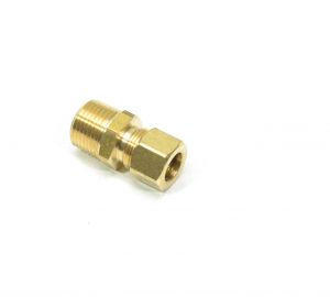 3/8 Tube OD Compression to 3/8 Npt Male Pipe Adapter Straight Fitting for Copper Tubing Water Oil Air