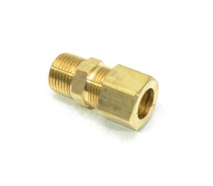 1/2 Tube OD Compression to 3/8 Npt Male Pipe Adapter Straight Fitting for Copper Tubing Water Oil Air
