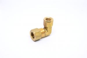 3/8 Tube OD Compression to 1/8 Npt Female Pipe Adapter Elbow Fitting for Copper Tubing Water Oil Air
