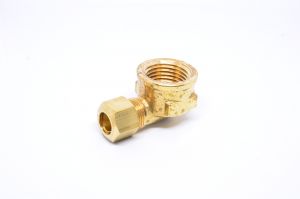 3/8 Tube OD Compression to 1/2 Npt Female Pipe Adapter Elbow Fitting for Copper Tubing Water Oil Air