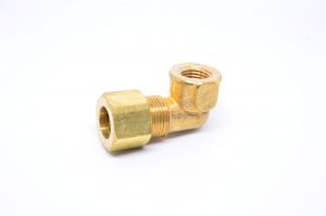 1/2 Tube OD Compression to 1/4 Npt Female Pipe Adapter Elbow Fitting for Copper Tubing Water Oil Air
