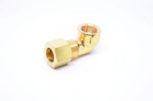 1/2 Tube OD Compression to 3/8 Npt Female Pipe Adapter Elbow Fitting for Copper Tubing Water Oil Air