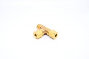 3/16 Tube OD Compression to 1/8 Npt Male Pipe Run Tee T Fitting for Copper Tubing Water Oil Air