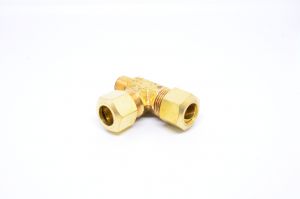 3/8 Tube OD Compression to 1/8 Npt Male Pipe Run Tee T Fitting for Copper Tubing Water Oil Air