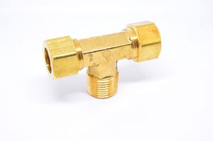 5/8 Tube OD Compression to 1/2 Npt Male Pipe Branch Tee Fitting for Copper Tubing Water Oil Air