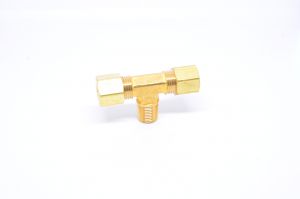 1/4 Tube OD Compression to 1/8 Npt Male Pipe Branch Tee T Fitting for Copper Tubing Water Oil Air
