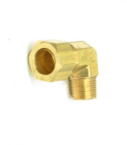 5/8 Tube OD Compression to 3/8 Npt Male Pipe Adapter Elbow Fitting for Copper Tubing Water Oil Air