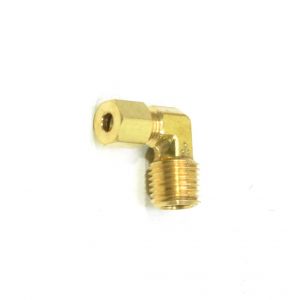 3/16 Tube OD Compression to 1/4 Npt Male Pipe Adapter Elbow Fitting for Copper Tubing Water Oil Air