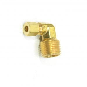 1/4 Tube OD Compression to 1/2 Npt Male Pipe Adapter Elbow Fitting for Copper Tubing Water Oil Air