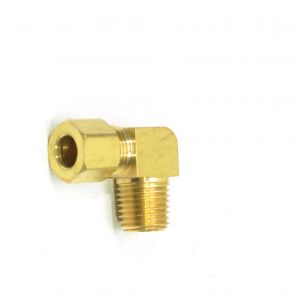 5/16 Tube OD Compression to 1/4 Npt Male Pipe Adapter Elbow Fitting for Copper Tubing Water Oil Air