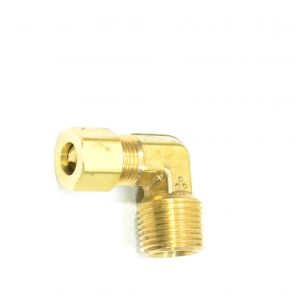 5/16 Tube OD Compression to 3/8 Npt Male Pipe Adapter Elbow Fitting for Copper Tubing Water Oil Air
