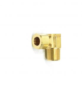 3/8 Tube OD Compression to 3/8 Npt Male Pipe Adapter Elbow Fitting for Copper Tubing Water Oil Air