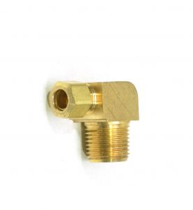 3/8 Tube OD Compression to 1/2 Npt Male Pipe Adapter Elbow Fitting for Copper Tubing Water Oil Air