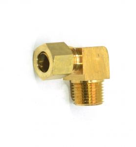 1/2 Tube OD Compression to 1/2 Npt Male Pipe Adapter Elbow Fitting for Copper Tubing Water Oil Air