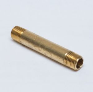 Brass Long Nipple 1/4 NPT Male - 3  FP113-B3.JPG