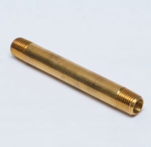 Brass Long Nipple 1/4 NPT Male - 4  FP113-B4.JPG