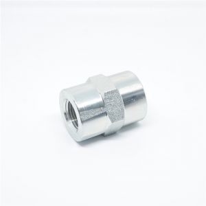 Steel 1/2 - 3/8 Female Npt Fpt Pipe Fitting Straight Coupling Reducer Adapter