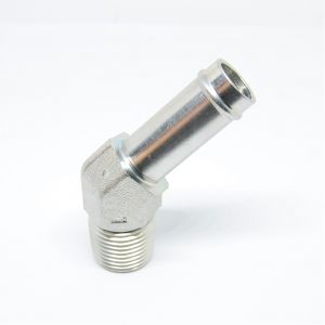 Carbon Steel 5/8 inch ID Hose Barb 1/2 inch Npt Male 45 Degree Elbow Fitting Water Oil Gas Fuel