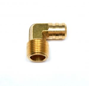 5/8 Hose ID - 1/2 Npt Male Elbow L Barbed Brass Fitting Air Water Oil Gas