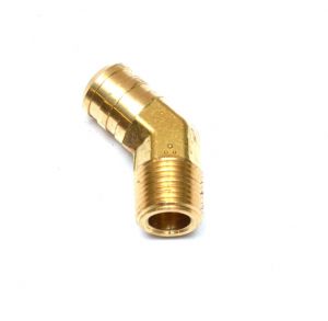 5/8 Hose ID Barb 3/8 Npt Male 45 Degree Elbow Brass Fitting Air Oil Gas 